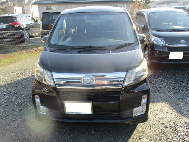 ムーヴ カスタム　Ｘ　純正エアロ　ＣＶＴ＆エコアイドル　７インチワイドナビ＆テレビ　ブルートゥース付　プッシュスタート　１４インチアルミホイール　ＬＥＤヘッドライト　スマートキー　オートエアコン　リアスモークガラス　ＥＴＣ（2枚目）