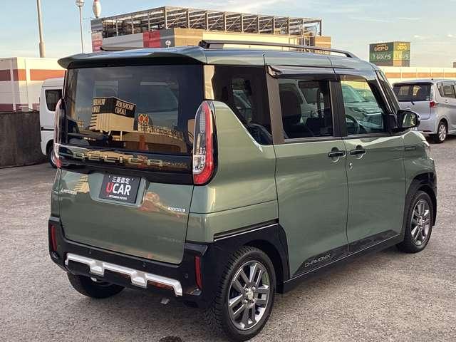 デリカミニ Ｔ　プレミアム　シャモニーパッケージ　９型ＤＡ　ＥＴＣ車載器　ＬＥＤランプ　キーレスエントリー　ＡＢＳ　エアバッグ　パワステ　ベンチシート　オートエアコン　ターボ車　スマートキー　パワーウィンドウ　シートヒーター（2枚目）