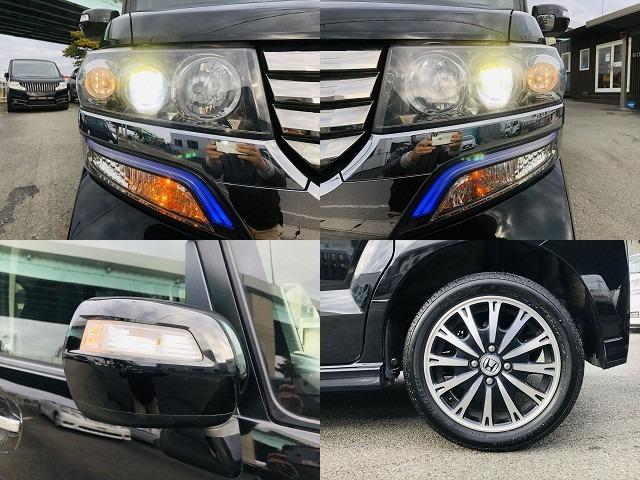 G・ターボパッケージ 禁煙車 両側パワースライドドア 社外ナビ フルセグTV DVD Bluetooth バックカメラ プッシュスタート スマートキー ステアリングリモコン HIDヘッドライト 純正15インチアルミホイール(72枚目)