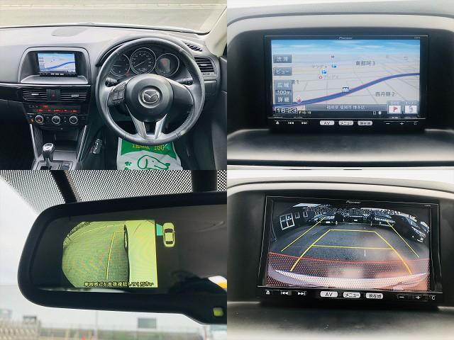 ＣＸ－５ ＸＤ　純正ナビ　フルセグＴＶ　ＤＶＤ　Ｂｌｕｅｔｏｏｔｈ　ＥＴＣ　バックカメラ　サイドカメラ　プッシュスタート　スマートキー　ＨＩＤヘッドライト　フォグランプ　純正１７インチアルミホイール　シャークアンテナ（5枚目）