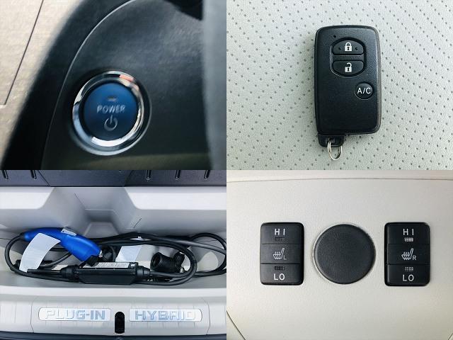 プリウスＰＨＶ Ｓ　社外１９インチアルミホイール　ローダウン　モデリスタエアロ　純正ナビ　フルセグＴＶ　ＤＶＤ　Ｂｌｕｅｔｏｏｔｈ　ＥＴＣ　バックカメラ　プッシュスタート　スマートキー　シートヒーター　ＨＩＤヘッドライト（7枚目）