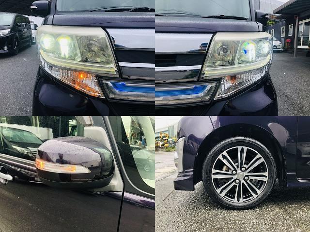 タント カスタムＲＳ　トップエディションＳＡＩＩ　両側パワースライドドア　純正ナビ　フルセグＴＶ　ＤＶＤ　Ｂｌｕｅｔｏｏｔｈ　ＥＴＣ　バックカメラ　プッシュスタート　スマートキー　キーレスエントリー　ＬＥＤヘッドライト　フォグランプ　純正１５ＡＷ（8枚目）