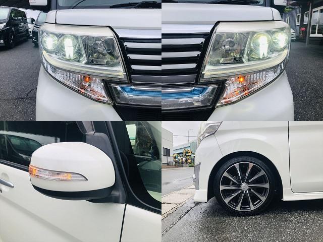 タント カスタムＲＳ　ＳＡ　社外１６インチアルミホイール　ローダウン　ルーフキャリアー　両側パワースライドドア　社外ナビ　フルセグＴＶ　ＤＶＤ　Ｂｌｕｅｔｏｏｔｈ　ＥＴＣ　バックカメラ　プッシュスタート　スマートキー（8枚目）