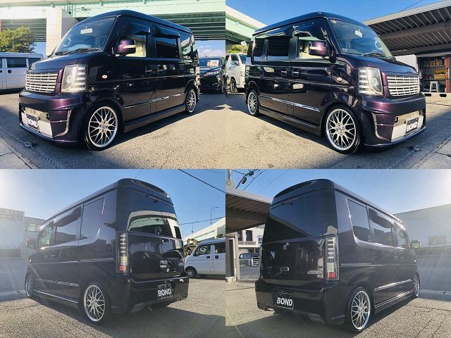 エブリイワゴン ＰＺターボスペシャル　ハイルーフ　ローダウン　社外エアロ　社外１６ＡＷ　後席モニター　両側パワースライドドア　社外ナビ　ＤＶＤ　Ｂｌｕｅｔｏｏｔｈ　ＥＴＣ　バックカメラ　キーレスエントリー　フルフラットシート（5枚目）