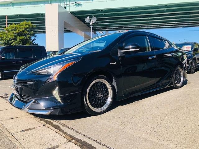 プリウス S モデリスタエアロ 車高調 社外18インチアルミホイール 純正ナビ フルセグTV DVD ETC バックカメラ プッシュスタート スマートキー LEDヘッドライト フォグランプ シャークアンテナ(77枚目)