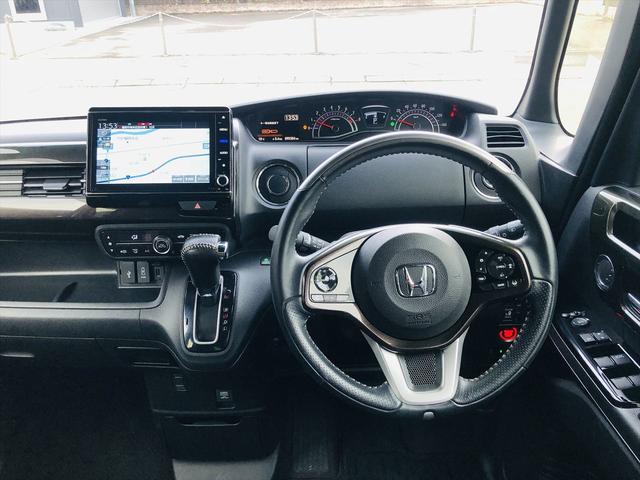 N-BOX G・Lホンダセンシング パワースライドドア 純正9インチナビ ブルセグTV DVD Bluetooth ETC バックカメラ プッシュスタート スマートキー キーレスエントリー LEDヘッドライト フォグランプ 純正14AW(16枚目)