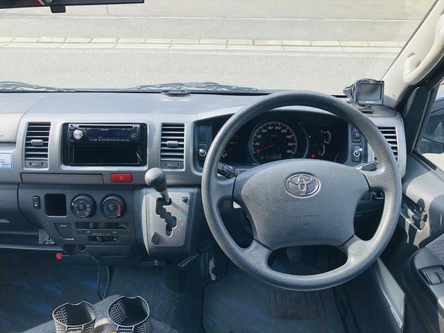 ハイエースバン ロングスーパーＧＬ　２型　ローダウン　社外１５インチアルミホイール　両側スライドドア　社外オーディオ　ＣＤ　ＥＴＣ　キーレスエントリー　電動格納ミラー　ＡＣ１００Ｖ　ＬＥＤヘッドライト　フォグランプ　簡易ベット（16枚目）