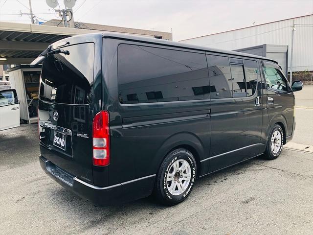 ハイエースバン ロングスーパーＧＬ　２型　ローダウン　社外１５インチアルミホイール　両側スライドドア　社外オーディオ　ＣＤ　ＥＴＣ　キーレスエントリー　電動格納ミラー　ＡＣ１００Ｖ　ＬＥＤヘッドライト　フォグランプ　簡易ベット（45枚目）