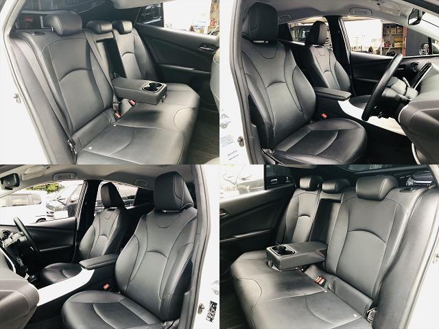 プリウス Aツーリングセレクション TRDエアロ ローダウン 社外18インチアルミホイール 社外ナビ フルセグTV DVD ETC バックカメラ プッシュスタート スマートキー シートヒーター ドライブレコーダー LEDヘッドライト(9枚目)