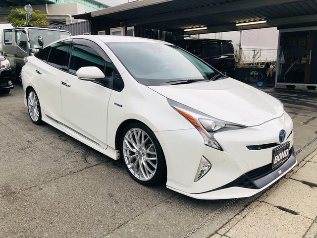 プリウス Aツーリングセレクション TRDエアロ ローダウン 社外18インチアルミホイール 社外ナビ フルセグTV DVD ETC バックカメラ プッシュスタート スマートキー シートヒーター ドライブレコーダー LEDヘッドライト(43枚目)