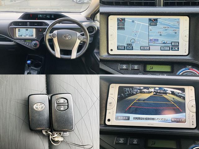 アクア G 純正ナビ DVD ETC バックカメラ プッシュスタート スマートキー キーレスエントリー 電動格納ミラー 衝突安全ボディ アイドリングストップ 運転席・助手席エアバック(7枚目)