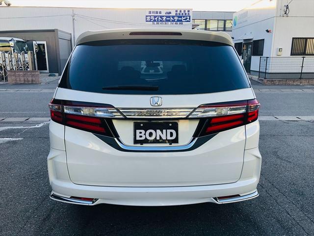 オデッセイ アブソルート　両側パワースライドドア　社外９インチナビ　ＤＶＤ　Ｂｌｕｅｔｏｏｔｈ　ＥＴＣ　プッシュスタート　スマートキー　キーレスエントリー　オットマン　ＬＥＤヘッドライト　フォグランプ　純正１８ＡＷ（44枚目）