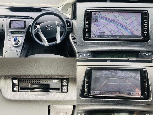 プリウス Ｓツーリングセレクション　純正ＨＤＤナビ　フルセグＴＶ　ＤＶＤ　Ｂｌｕｅｔｏｏｔｈ　ＥＴＣ　バックカメラ　プッシュスタート　スマートキー　キーレスエントリー　ＬＥＤヘッドライト　フォグランプ　純正１７インチアルミホイール（7枚目）