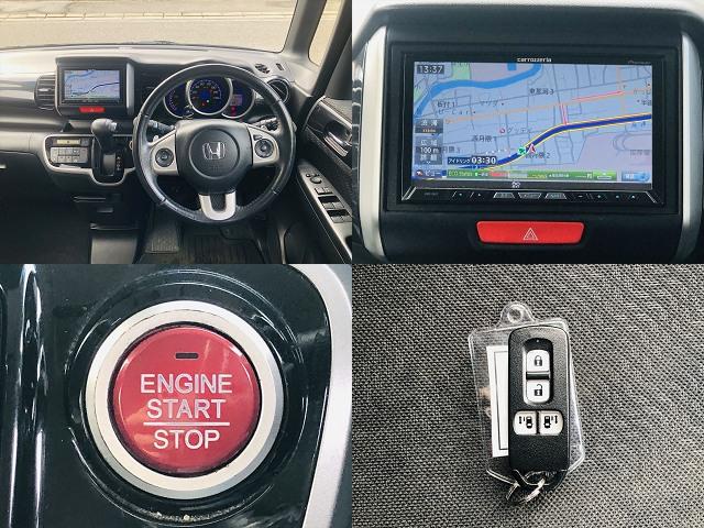 Ｎ－ＢＯＸカスタム Ｇ・ターボパッケージ　両側パワースライドドア　社外ナビ　ＤＶＤ　Ｂｌｕｅｔｏｏｔｈ　ＥＴＣ　プッシュスタート　スマートキー　キーレスエントリー　ＨＩＤヘッドライト　フォグランプ　純正１５インチアルミホイール　パドルシフト（7枚目）