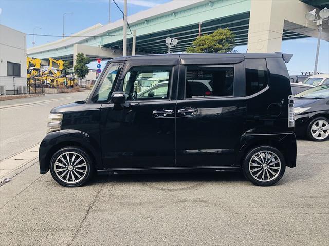 Ｎ－ＢＯＸカスタム Ｇ・ターボパッケージ　両側パワースライドドア　社外ナビ　ＤＶＤ　Ｂｌｕｅｔｏｏｔｈ　ＥＴＣ　プッシュスタート　スマートキー　キーレスエントリー　ＨＩＤヘッドライト　フォグランプ　純正１５インチアルミホイール　パドルシフト（14枚目）