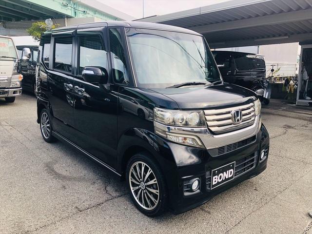 Ｎ－ＢＯＸカスタム Ｇ・ターボパッケージ　両側パワースライドドア　社外ナビ　ＤＶＤ　Ｂｌｕｅｔｏｏｔｈ　ＥＴＣ　プッシュスタート　スマートキー　キーレスエントリー　ＨＩＤヘッドライト　フォグランプ　純正１５インチアルミホイール　パドルシフト（48枚目）