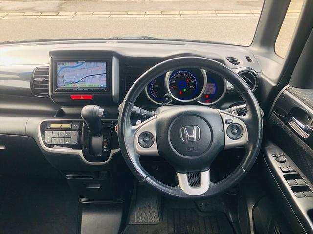 Ｎ－ＢＯＸカスタム Ｇ・ターボパッケージ　両側パワースライドドア　社外ナビ　ＤＶＤ　Ｂｌｕｅｔｏｏｔｈ　ＥＴＣ　プッシュスタート　スマートキー　キーレスエントリー　ＨＩＤヘッドライト　フォグランプ　純正１５インチアルミホイール　パドルシフト（51枚目）