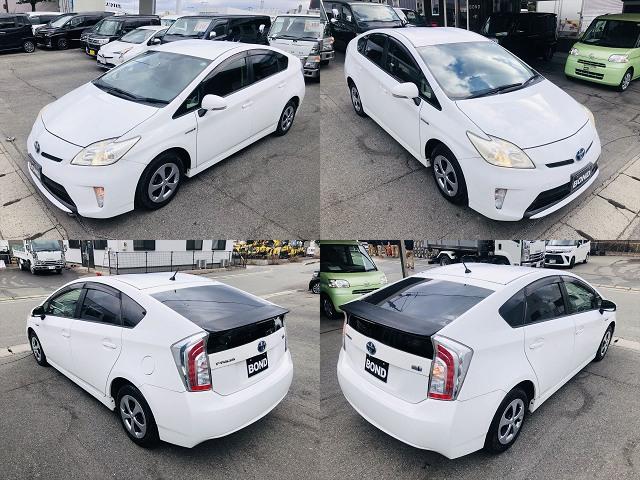 プリウス Ｌ　社外ナビ　ＤＶＤ　ＥＴＣ　プッシュスタート　キーレスエントリー　電動格納ミラー　純正１５インチアルミホイール　盗難防止システム　衝突安全ボディ　パワーステアリング　パワーウインドウ（9枚目）