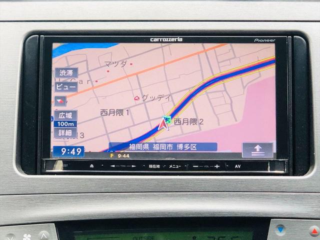 プリウス Ｌ　社外ナビ　ＤＶＤ　ＥＴＣ　プッシュスタート　キーレスエントリー　電動格納ミラー　純正１５インチアルミホイール　盗難防止システム　衝突安全ボディ　パワーステアリング　パワーウインドウ（47枚目）