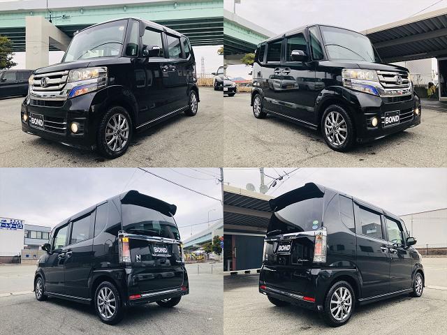 Ｎ－ＢＯＸカスタム Ｇ　ＳＳパッケージ　両側パワースライドドア　純正ナビ　フルセグＴＶ　ＤＶＤ　Ｂｌｕｅｔｏｏｔｈ　ＥＴＣ　バックカメラ　プッシュスタート　スマートキー　キーレスエントリー　ＨＩＤヘッドライト　フォグランプ　社外１４ＡＷ（4枚目）