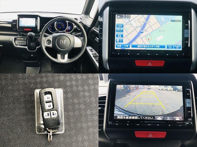 Ｎ－ＢＯＸカスタム Ｇ　ＳＳパッケージ　両側パワースライドドア　純正ナビ　フルセグＴＶ　ＤＶＤ　Ｂｌｕｅｔｏｏｔｈ　ＥＴＣ　バックカメラ　プッシュスタート　スマートキー　キーレスエントリー　ＨＩＤヘッドライト　フォグランプ　社外１４ＡＷ（7枚目）