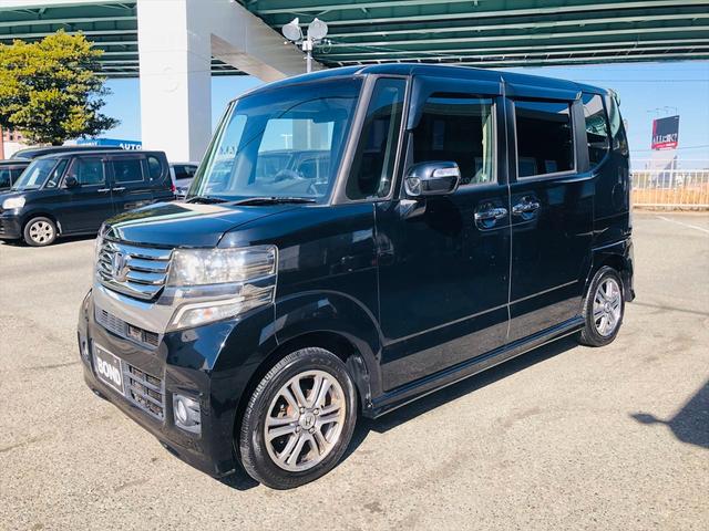 Ｎ－ＢＯＸカスタム Ｇ・Ｌパッケージ　パワースライドドア　純正ナビ　ＤＶＤ　ＥＴＣ　プッシュスタート　スマートキー　キーレスエントリー　ＨＩＤヘッドライト　フォグランプ　純正１４インチアルミホイール　ベンチシート　フルフラットシート（34枚目）