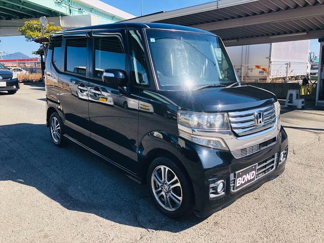 Ｎ－ＢＯＸカスタム Ｇ・Ｌパッケージ　パワースライドドア　純正ナビ　ＤＶＤ　ＥＴＣ　プッシュスタート　スマートキー　キーレスエントリー　ＨＩＤヘッドライト　フォグランプ　純正１４インチアルミホイール　ベンチシート　フルフラットシート（43枚目）