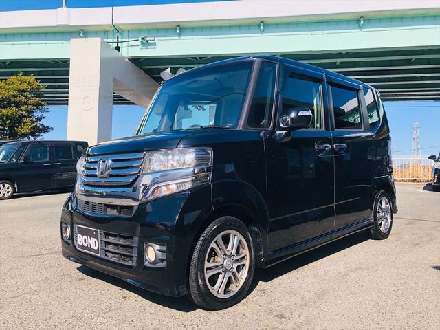 Ｎ－ＢＯＸカスタム Ｇ・Ｌパッケージ　パワースライドドア　純正ナビ　ＤＶＤ　ＥＴＣ　プッシュスタート　スマートキー　キーレスエントリー　ＨＩＤヘッドライト　フォグランプ　純正１４インチアルミホイール　ベンチシート　フルフラットシート（69枚目）