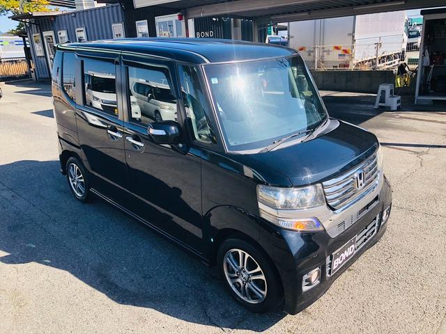 Ｎ－ＢＯＸカスタム Ｇ・Ｌパッケージ　パワースライドドア　純正ナビ　ＤＶＤ　ＥＴＣ　プッシュスタート　スマートキー　キーレスエントリー　ＨＩＤヘッドライト　フォグランプ　純正１４インチアルミホイール　ベンチシート　フルフラットシート（75枚目）