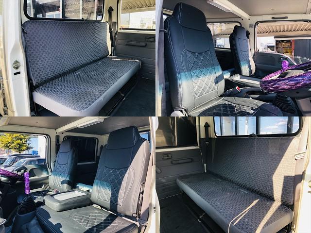 エルフトラック ４．８ダブルキャブ　低床　ディーゼル　５速マニュアル　メッキパーツ　ＥＴＣ　バックカメラ　ＨＩＤヘッドライト　左電動格納ミラー　パワーステアリング　パワーウインドウ　運転席エアバック　純正ラジオ（9枚目）