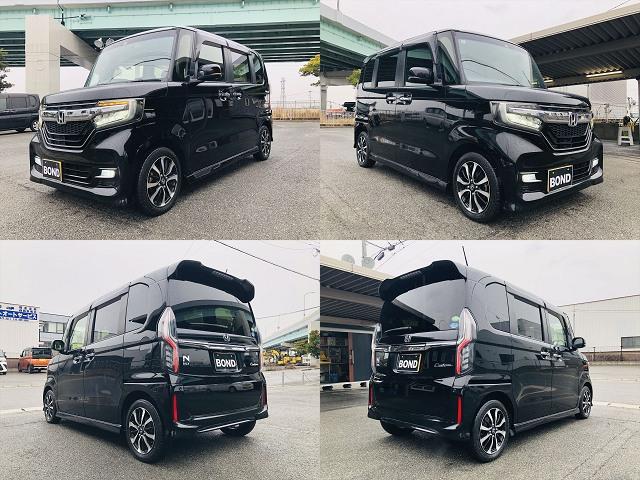 N-BOXカスタム G・EXホンダセンシング パワースライドドア ドライブレコーダー 社外ナビ フルセグTV DVD Bluetooth ETC バックカメラ プッシュスタート スマートキー LEDヘッドライト フォグランプ 純正14AW(4枚目)