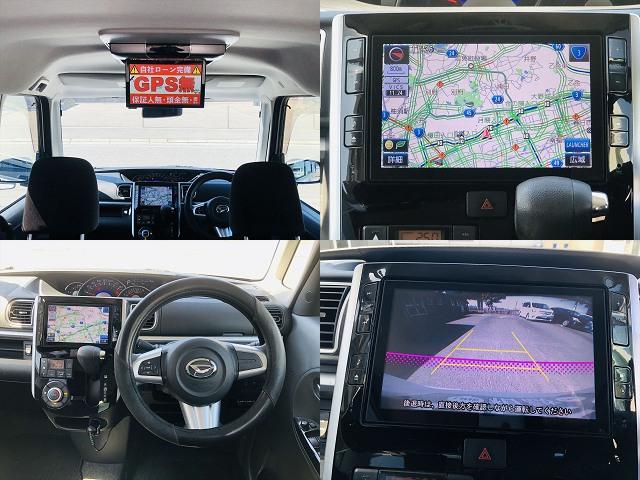 タント カスタムX SAII 後席モニター パワースライドドア ドライブレコーダー 純正ナビ フルセグTV DVD Bluetooth ETC バックカメラ プッシュスタート スマートキー LEDヘッドライト フォグランプ(6枚目)