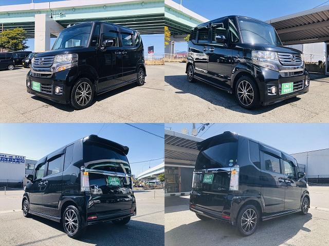 N-BOXカスタム G SSパッケージ 両側パワースライドドア 純正ナビ DVD Bluetooth バックカメラ プッシュスタート スマートキー キーレスエントリー HIDヘッドライト フォグランプ 純正14インチアルミホイール(4枚目)