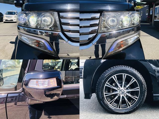 N-BOXカスタム G SSパッケージ 両側パワースライドドア 純正ナビ DVD Bluetooth バックカメラ プッシュスタート スマートキー キーレスエントリー HIDヘッドライト フォグランプ 純正14インチアルミホイール(8枚目)