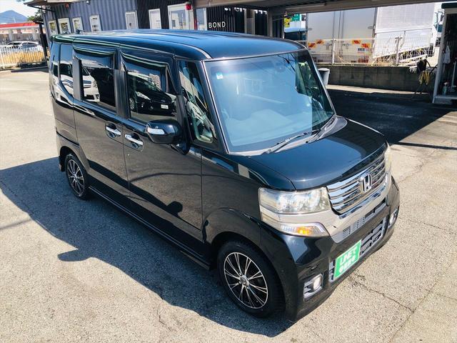 N-BOXカスタム G SSパッケージ 両側パワースライドドア 純正ナビ DVD Bluetooth バックカメラ プッシュスタート スマートキー キーレスエントリー HIDヘッドライト フォグランプ 純正14インチアルミホイール(76枚目)