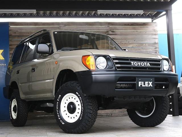 ランドクルーザープラド TX NEWペイント FLEXオリジナルカスタムARMY ナローボディー DEANコロラド16inchアルミホイール&BFグッドリッチKO3 TOYOTAグリル レンズ全換装済み リフトアップ ルーフレール(4枚目)