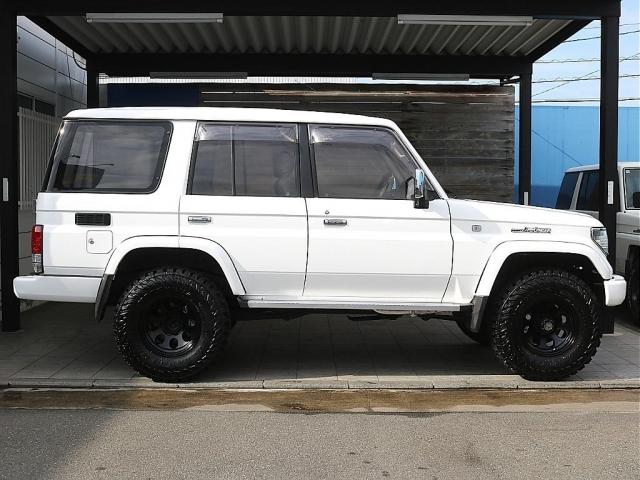 ランドクルーザープラド EXワイド 実走行18.0万km フルカスタム リフトアップ ジムライン16inchアルミホイール&YOKOHAMAジオランダーM/T ダッシュボード張り替え済み ウッドコンビステアリング&ウッドコンビシフトノブ(5枚目)