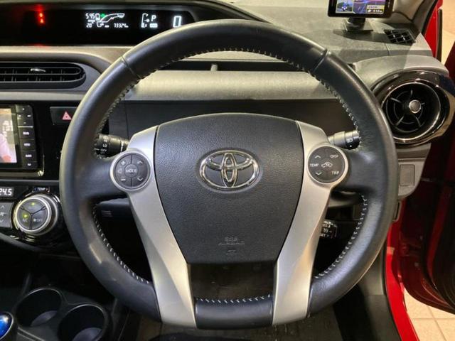 アクア G 保証書/社外 SDナビ/衝突安全装置/車線逸脱防止支援システム/ヘッドランプ LED/Bluetooth接続/ETC/EBD付ABS/横滑り防止装置/アイドリングストップ/クルーズコントロール(14枚目)