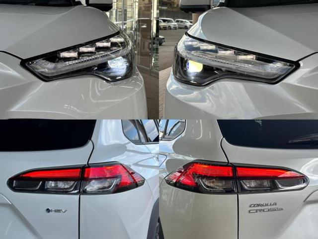 カローラクロス ハイブリッドＺ　サンルーフ／純正エアロ／保証書／ディスプレイオーディオ＋ナビ１０インチ／シートヒーター／車線逸脱防止支援システム／シート　ハーフレザー／電動バックドア／ヘッドランプ　ＬＥＤ　フルエアロ　バックカメラ（62枚目）