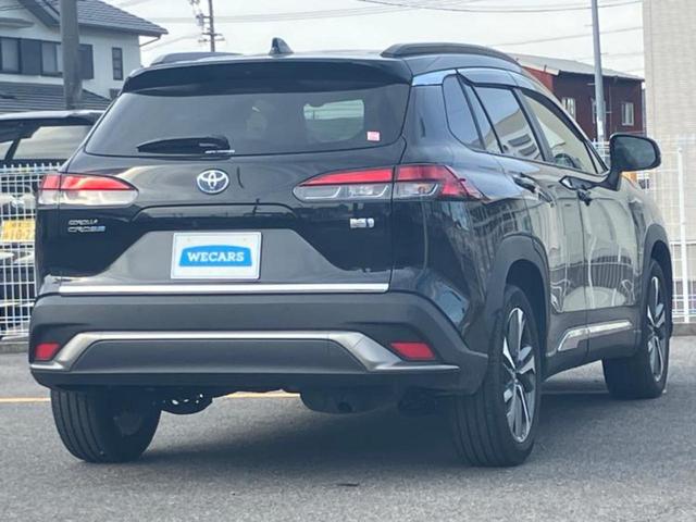 カローラクロス ハイブリッドＺ　保証書／ディスプレイオーディオ＋ナビ９インチ／トヨタセーフティセンス／シートヒーター　前席／パノラミックビューモニター／車線逸脱防止支援システム／シート　ハーフレザー／電動バックドア　全周囲カメラ（3枚目）