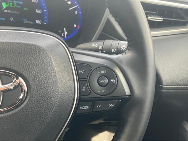 カローラクロス ハイブリッドＺ　保証書／ディスプレイオーディオ＋ナビ９インチ／トヨタセーフティセンス／シートヒーター　前席／パノラミックビューモニター／車線逸脱防止支援システム／シート　ハーフレザー／電動バックドア　全周囲カメラ（15枚目）