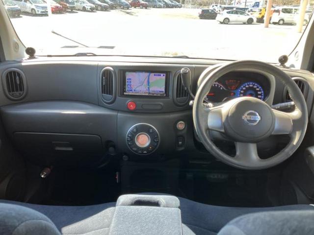 キューブ 15Xインディゴプラスプラズマ 保証書/社外 HDDナビ/ETC/EBD付ABS/バックモニター/フルセグTV/DVD/エアバッグ 運転席/エアバッグ 助手席/パワーウインドウ/エンジンスタートボタン/キーレスエントリー DVD再生(4枚目)