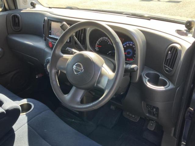 キューブ 15Xインディゴプラスプラズマ 保証書/社外 HDDナビ/ETC/EBD付ABS/バックモニター/フルセグTV/DVD/エアバッグ 運転席/エアバッグ 助手席/パワーウインドウ/エンジンスタートボタン/キーレスエントリー DVD再生(5枚目)