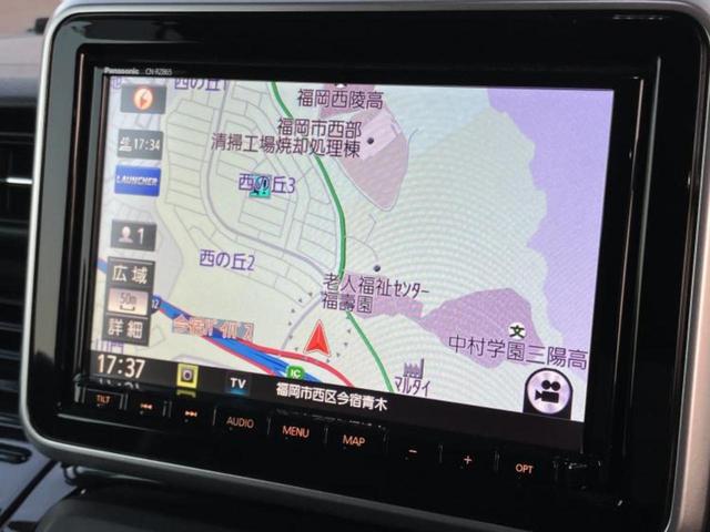 スペーシアカスタム ハイブリッドＸＳターボ　新品タイヤ／保証書／純正　８インチ　ＳＤナビ／セーフティサポート（スズキ）／両側電動スライドドア／シートヒーター　運転席／車線逸脱防止支援システム／シート　ハーフレザー／ドライブレコーダー　前後（9枚目）