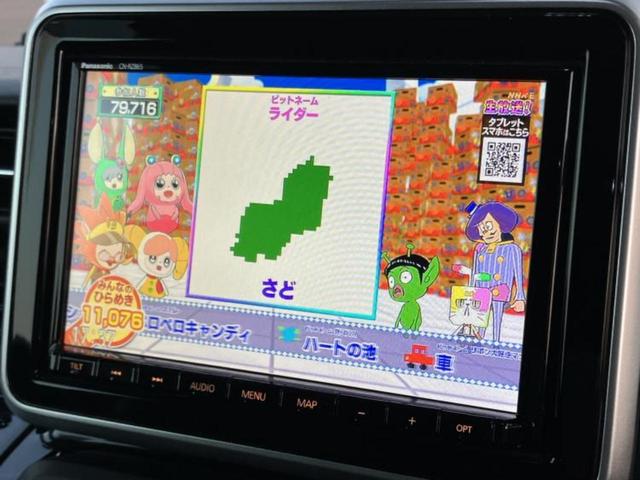 スペーシアカスタム ハイブリッドＸＳターボ　新品タイヤ／保証書／純正　８インチ　ＳＤナビ／セーフティサポート（スズキ）／両側電動スライドドア／シートヒーター　運転席／車線逸脱防止支援システム／シート　ハーフレザー／ドライブレコーダー　前後（11枚目）