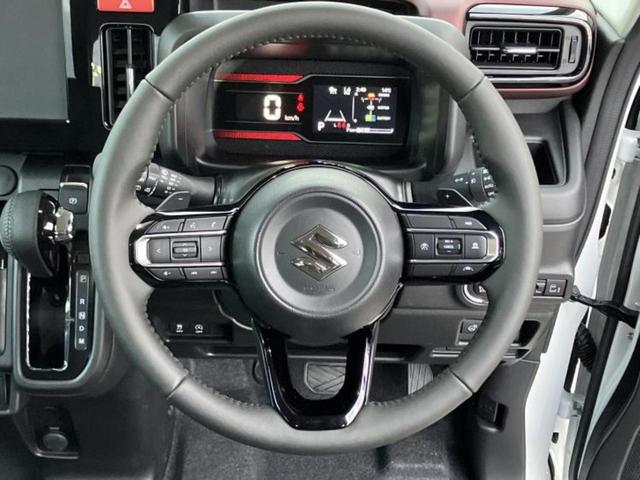 スペーシアカスタム ハイブリッドＸＳターボ　保証書／セーフティサポート（スズキ）／両側電動スライドドア／シートヒーター　前席／車線逸脱防止支援システム／登録済未使用車／ヘッドランプ　ＬＥＤ／ＵＳＢジャック／ＥＢＤ付ＡＢＳ／横滑り防止装置　禁煙車（10枚目）