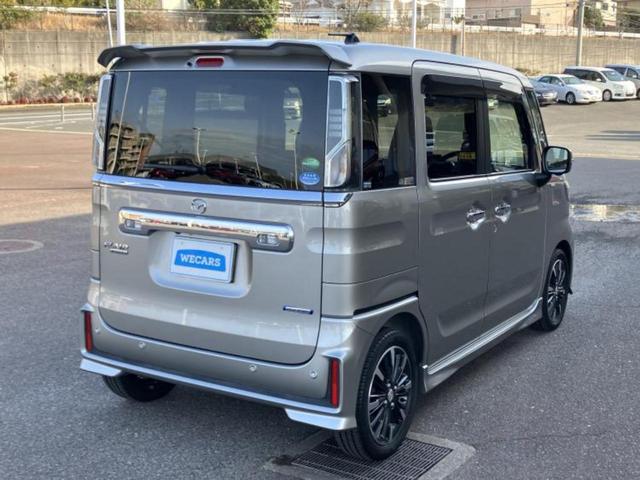 フレアワゴンカスタムスタイル ハイブリッドＸＴ　社外　８インチ　ＳＤナビ／衝突安全装置／両側電動スライドドア／シートヒーター　運転席／３６０°ビューモニター／車線逸脱防止支援システム／シート　ハーフレザー／ドライブレコーダー　前後　ドラレコ　ＥＴＣ（3枚目）