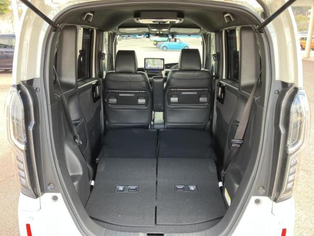 Ｎ－ＢＯＸカスタム Ｌ・ターボ　新品タイヤ／保証書／社外　１１インチ　ＳＤナビ／フリップダウンモニター　社外　１２．８インチ／衝突安全装置／両側電動スライドドア／シートヒーター／車線逸脱防止支援システム／シート　合皮　ターボ　ＥＴＣ（19枚目）