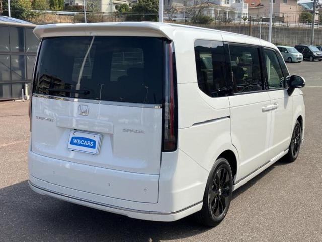 ステップワゴン スパーダ 保証書/社外 9インチ メモリーナビ/ホンダセンシング/両側電動スライドドア/シートヒーター 前席/車線逸脱防止支援システム/シート ハーフレザー/電動バックドア/登録済未使用車 衝突被害軽減システム(3枚目)