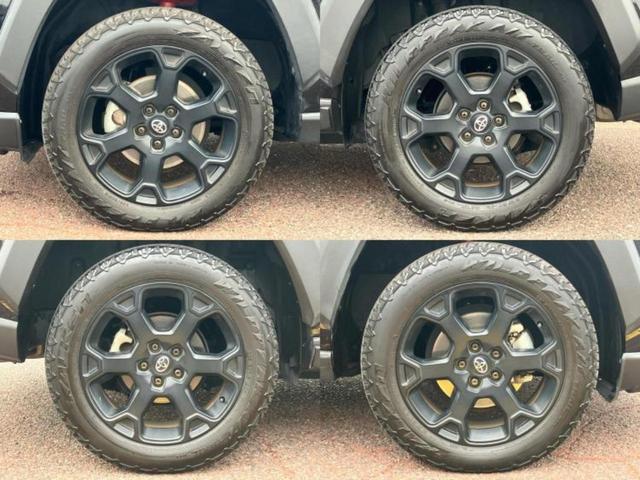 RAV4 4WDアドベンチャーオフロードパッケージ2 保証書/ディスプレイオーディオ+ナビ10インチ/デジタルインナーミラー/衝突安全装置/エアーシート 前席/車線逸脱防止支援システム/シート 合皮/パーキングアシスト バックガイド 衝突被害軽減システム(55枚目)